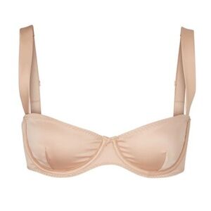Skims woven shine underwire bra pink sand 36D